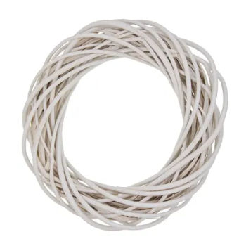Couronne en osier, blanc, 30 cm Ø