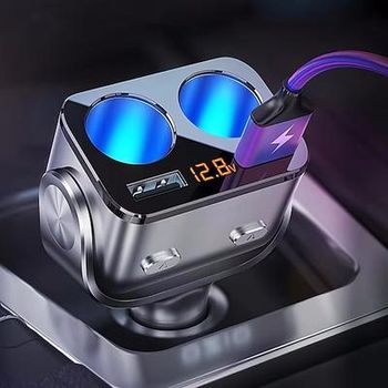 accendisigari per auto multifunzionale uno a due spina di conversione usb caricabatteria per auto cellulare carica veloce