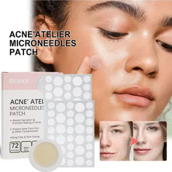 72Counts Micro-needle Pimple Acne Treatment Stickers, Invisible Face Patch Patch Concealer Acne Spot Removal Pimple P4D7