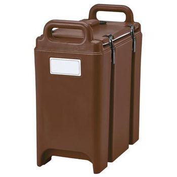 Cambro 350LCD131 3 3/10 gal Camtainer Insulated Soup Dispenser, Dark Brown