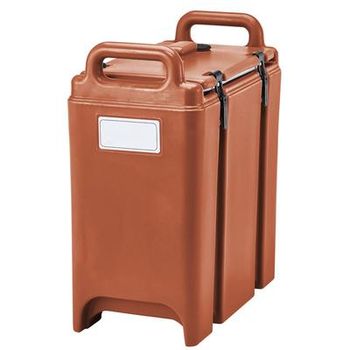Cambro 350LCD402 3 3/10 gal Camtainer Insulated Soup Dispenser, Brick Red