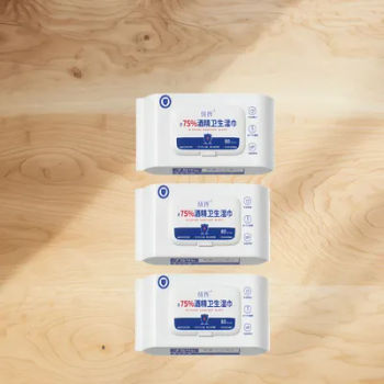 75% alcohol wet wipes 80 pieces individually packaged, disposable sanitary cleaning and disinfection wet wipes