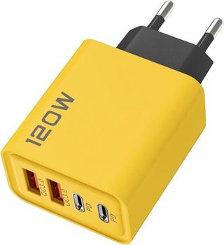 120 W USB C-oplader, 4-ports PD Type-C-ladestation og vægoplader til telefoner, tablets, powerbanks