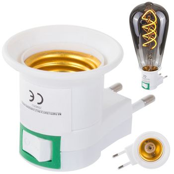Stikkontaktadapter for lyspære - E27