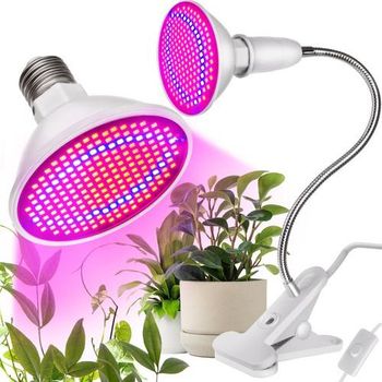 Vekstlys med Klemme - Plantebelysning - Lampe for Planter