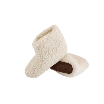 Fluffy ullstøvel (100% rent ull) – Modell Hvit