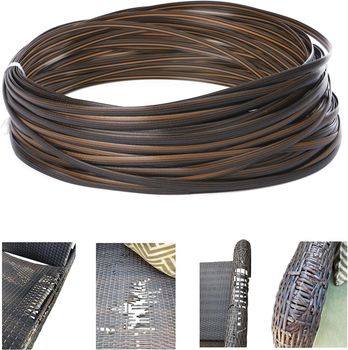 Lanou Reparationssats för rotting 37m 120ft korgreparationstillbehör Tvåfärgad gradient mörkbrun med ljusbruna ränder Plastrotting Material för ute...