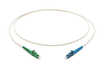 Corning Glasfiber patchkabel 2,0 mm – enkelläge Simplex: LC APC Simplex på LC UPC Simplex, 5 m (vit) – SMF LBL