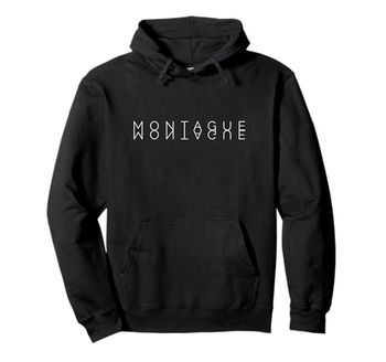 Montague Reflections - Personalized Mirrored Last Name Art Pullover Hoodie