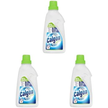 Calgon Washing Machine Softener Gel, Ecological+, Removes Odours, Limescale & Residue, Packaging 100% recyclable, 750ml, Pack of 3