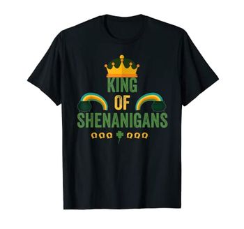 Funny King of Shenanigans Irish St Patricks Day Vintage T-Shirt