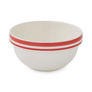 Potter's Stripe Set of 4, 5 Inch Stacking Bowls, Red