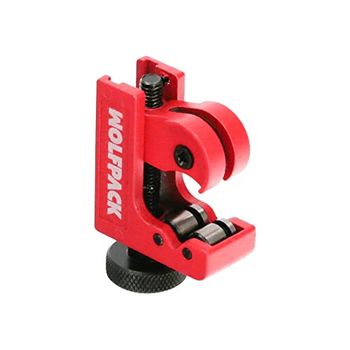 WOLFPACK LINEA PROFESIONAL 2160705 Mini Pipe Cutter Ø 3 to 22 mm. Body Made of Aluminium and Rodel in Tempered Steel. Target, Multicoloured, único