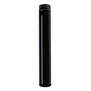 WOLFPACK LINEA PROFESIONAL Kachelpijp van geëmailleerd staal, zwart, Ø 120 mm, ideaal voor houtkachels, open haarden, hoge weerstand, zwart