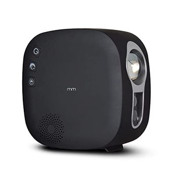 mikamax Projecteur laser Smart Twilight - Haut-parleur Bluetooth intégré - Fonctionne avec Google Home et Alexa - Projecteur étoile - Projecteur Galaxy - Clouds personnalisables, étoiles et lune - 15