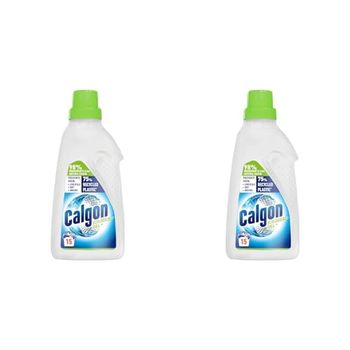 Calgon Washing Machine Softener Gel, Ecological+, Removes Odours, Limescale & Residue, Packaging 100% recyclable, 750ml, Pack of 2