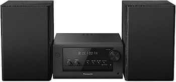 Panasonic SC-PM704EG-K - Sistema estéreo Compacto Micro HiFi con CD, Dab+/FM Radio, USB y Bluetooth, Altavoces de 80 W, Control de Graves, Color Negro