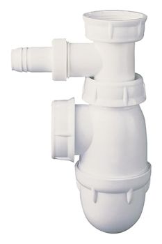 SOMATHERM FOR YOU - BB120 - lava-loiça sifão com saída ajustável para máquina de lavar - NF - branco de plástico