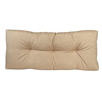 Klear Vu Indoor/Outdoor Stain Fade Water and UV Resistant Bench Cushion, 43" x 19" x 3", Husk Birch