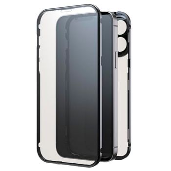 Black Rock Funda para iPhone 15 Pro MAX (Marco de Metal, protección Completa de 360°, Compatible con Carga inalámbrica, Ultrafina, Delgada, magnética, Cubierta, Funda de teléfono móvil para iPhone 15