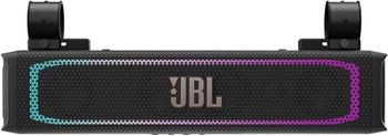 JBL RallyBar Barre de Son Bluetooth Universelle d'extérieur de 21" pour véhicules et Bateaux avec 8 Haut-parleurs étanches, amplificateur 150 W RMS, éclairage LED, Son Professionnel et Support
