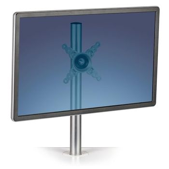 Fellowes Lotus Single Monitor Arm - Adjustable Dual Monitor Mount VESA Compliant - Max Monitor Size 27" - Max Weight 8KG - Silver