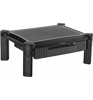StarTech.com Base de Soporte para Monitor - con Cajón y Altura Ajustable - con Soporte para Monitores de 32 Pulgadas