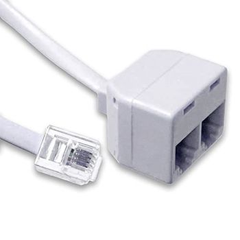 PRENDELUZ Cable de teléfono de 4 conductores, color marfil, ideal para conexiones telefónicas y redes de comunicación.
