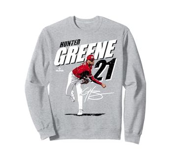Hunter Greene | Cincinnati MLB Baseball Players | MLBHGR204M Sweatshirt