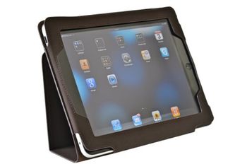 MiPow Folio Case voor iPad1 en iPad2 - lederen tas incl. staander bruin