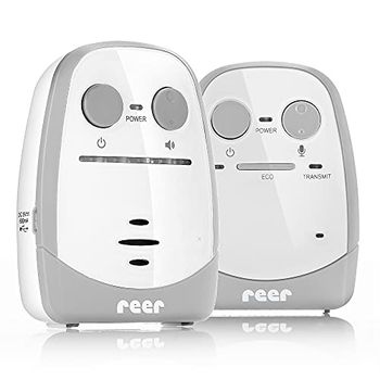Reer Nova babymonitor av uppfinnaren av babymonitorn, med volymreglering och optisk ljuddisplay, 450 m räckvidd 50140 vit