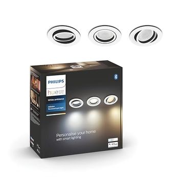 Philips Hue Slimme inbouwspot Milliskin Hue recessed rond aluminium 1x5W