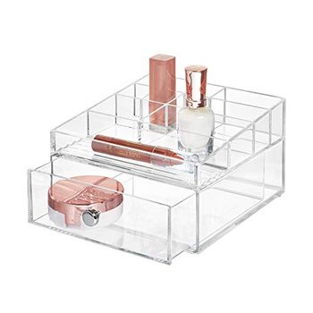iDesign, organizador de 3 gavetas, para óculos, óculos de leitura, lentes de sol, claro
