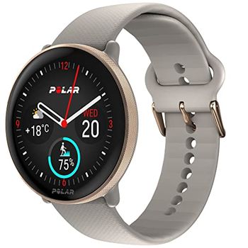 Polar Smartwatch con GPS per Fitness e Benessere, analisi del Sonno, Display AMOLED, Activity Tracker 24/7, allenamenti Personalizzati e Guida vocale in Tempo Reale, Greige Sand, S-L, Ignite 3