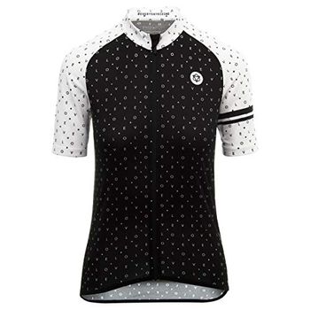 AGU Velo Love Maglia Ciclismo Donna, Maglietta da Ciclismo Traspirante, Materiale ad Asciugatura Rapida, Abbigliamento da Ciclismo per Donna, 100% Poliestere - Nero - S