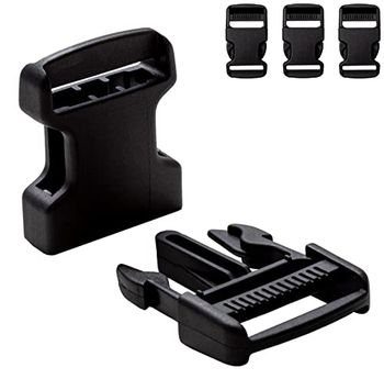 IPEA Plastic Buckles for Backpacks, Bags, Accessories - Pack of 4 - Made in Italy - Double Sided Buckle for Backpacks, Sewing, Bags, Clothing - 25mm