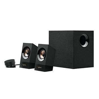 Logitech Z533 2.1 Sistema de Altavoces 2.1 con Subwoofer, Sonido Potente, 120W de Pico, Graves Potentes, Entradas Audio 3.5 mm/RCA, Multidispositivos, Enchufe UK, PC/PS4/Xbox/TV/Smartphone/Tablet