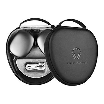 WIWU Coque pour AirPods Max avec Mode Veille, étui Intelligent amélioré pour écouteurs, étui de Transport de Voyage Ultra Fin avec Maintien de la Puissance, Sac de Rangement Rigide (Noir)