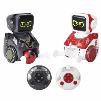 SilverLit Kickabot Twin Pack Robots | Football Robot Game | For Kids ages 3+ | Includes 2 Controllers & 2 Robots & Accessories | Ultimate World Cup Fun | Best Ever Robot Football