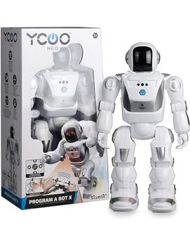 SilverLit 40CM Tall Huge Programme-A-Bot X, Large Gigantic Robot Kids Toy Interactive Walking, Gliding, Dancing Toy Robot 48 Commands, LED Facial Expressions and Sounds, Robots for Kids 5, 6, 7, 8