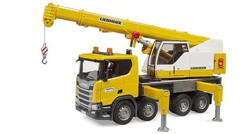bruder 03571 - Scania Super 560R Liebherr kraanauto met licht & geluidsmodule, voertuigen, bouwvoertuig, kraanauto, vrachtwagen, speelgoed 4 jaar en ouder