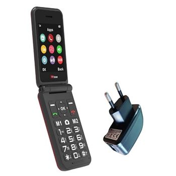 TTfone TT760 Teléfono Móvil 4G con Botones Grandes para Personas Mayores y Botón de Asistencia de Emergencia - Teléfono Móvil Básico Desbloqueado (con Cargador, Roja)