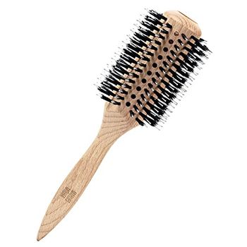 Marlies Möller Large Round Styling Hair Brush, Holzfarbe/Schwarz, Unisex