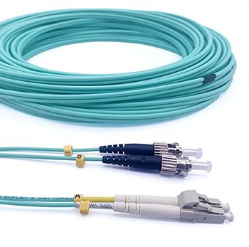 Elfcam® - ST/UPC till LC/UPC OM3 flerläge Duplex 50/125um LSZH (30M) fiberoptisk kabel