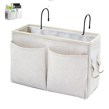 SMALL GOAL Nachtkastje voor nachtkastje, hangende opbergmand, multifunctionele organizer voor stapelbedden en ziekenhuisbedden, slaapzalen, bedrails, kan worden geplaatst voor brillen, boeken, mobiele