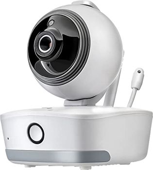 Reer - IP BabyCam Move, trasforma lo smartphone in un baby monitor, visione completa telecomandabile a 330°, memorizzazione dei dati in Germania, 80310, bianco