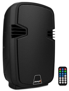 Audibax Arkansas 10 - Haut-Parleur avec Bluetooth Professionnel 10" - Puissance 400W - Enceite Amplifié - Connexion USB/SD - Télécommande Incluse - Haut-Parleur Bluetooth
