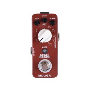 MOOER Pure Octave Guitar Effect, Full Metal Shell, 11 Octave Modes, Compact, Brown