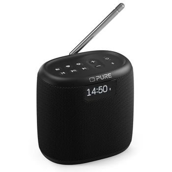 Pure Woodland Mini Altavoz para Exteriores con Bluetooth y Radio Dab+/FM (Resistente al Agua IP67, portátil, batería de 14h jardín y Camping) Verde