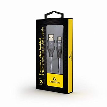 Gembird CC-USB2B-AMCM-2M-WB2 USB-kabel USB 2.0 USB A USB C grijs wit